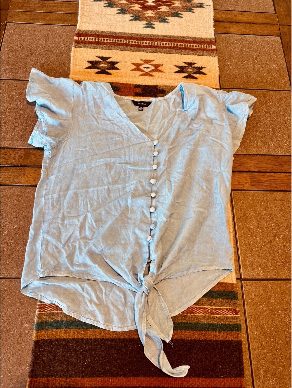 Women’s size medium blouse tie front